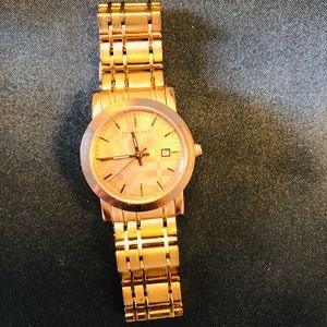 Burberry rose gold watch